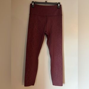 Spyder Maroon Athletic Leggings - size (M)